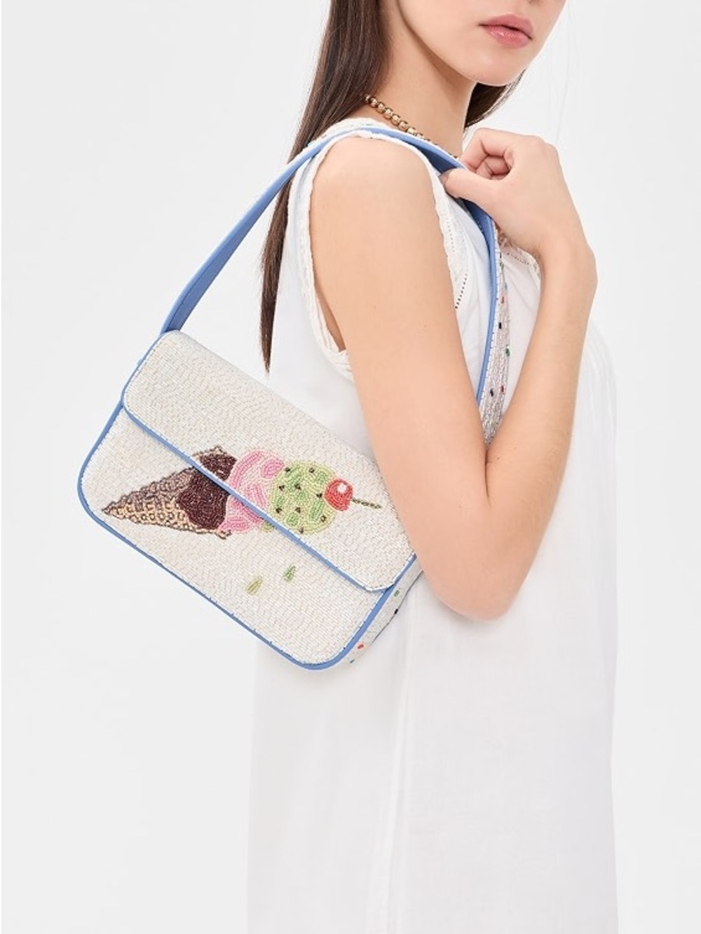 STAUD BEADED TOMMY BAG